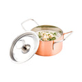 Met Lux 9 oz Copper Stainless Steel Small Individual Casserole Pot - with Lid - 5 3/4" x 3 1/2" x 2 1/2" - 1 count box