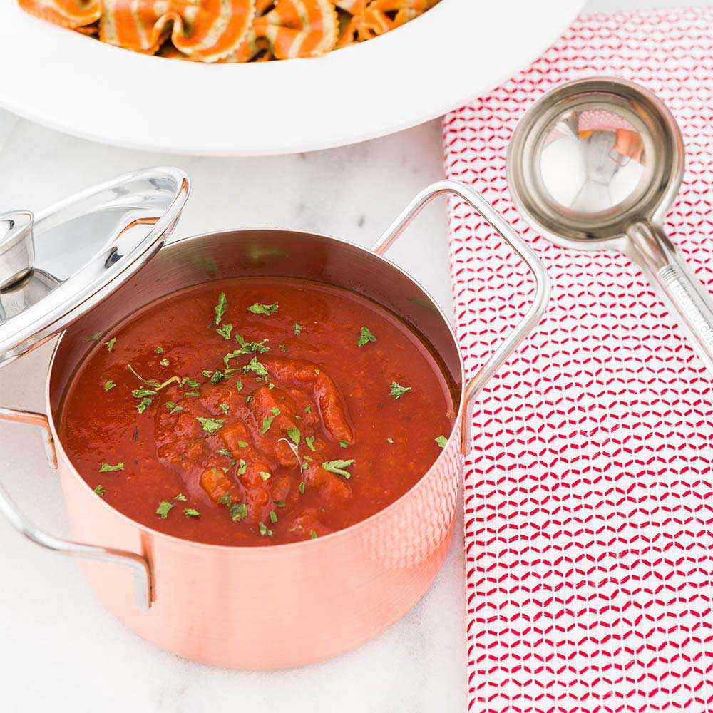 Met Lux 16 oz Copper Stainless Steel Large Individual Casserole Pot - with Lid - 6 1/2" x 4 1/2" x 3" - 1 count box