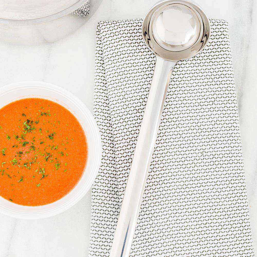 Met Lux 4 oz Stainless Steel Heavy-Duty Serving Ladle - One-Piece - 1 count box