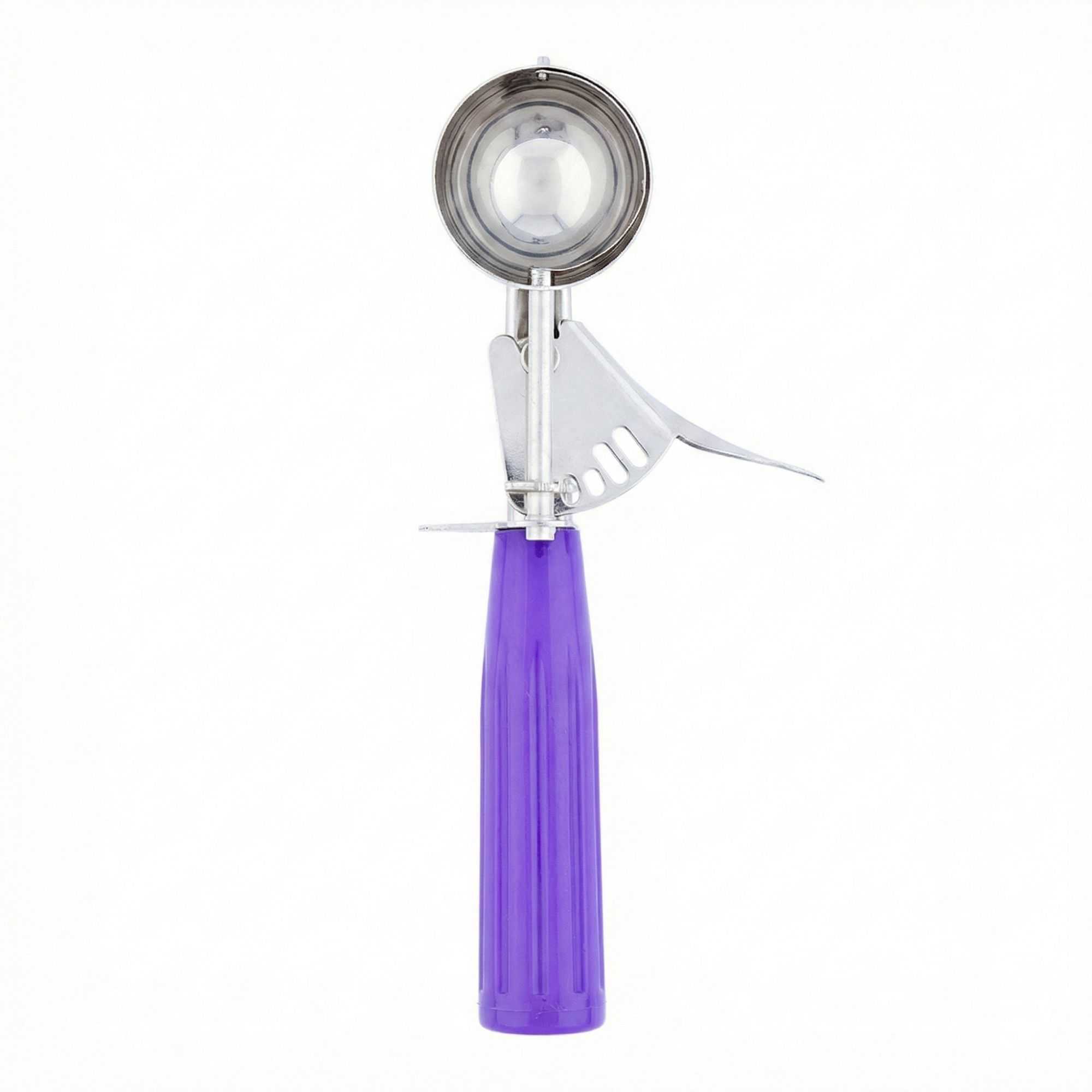 Met Lux 0.8 oz Stainless Steel #40 Portion Scoop - with Orchid Handle - 1 count box