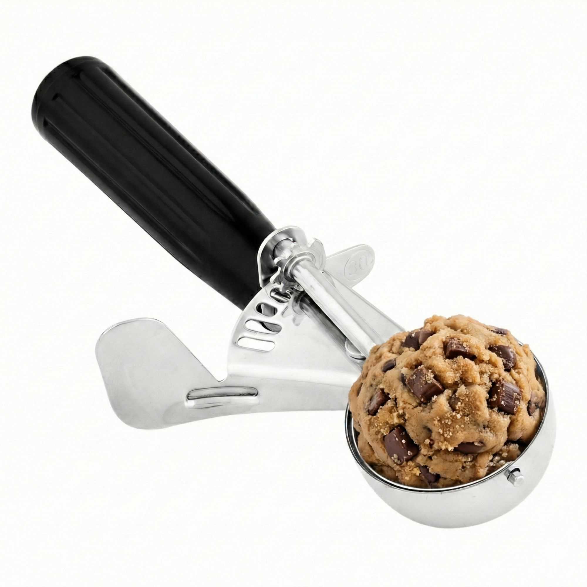 Met Lux 1.1 oz Stainless Steel #30 Portion Scoop - with Black Handle - 1 count box