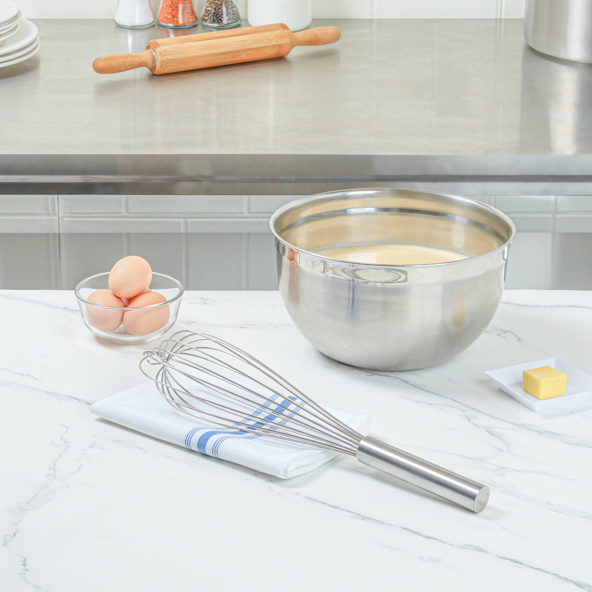 Met Lux Stainless Steel French Whisk - 16" - 1 count box