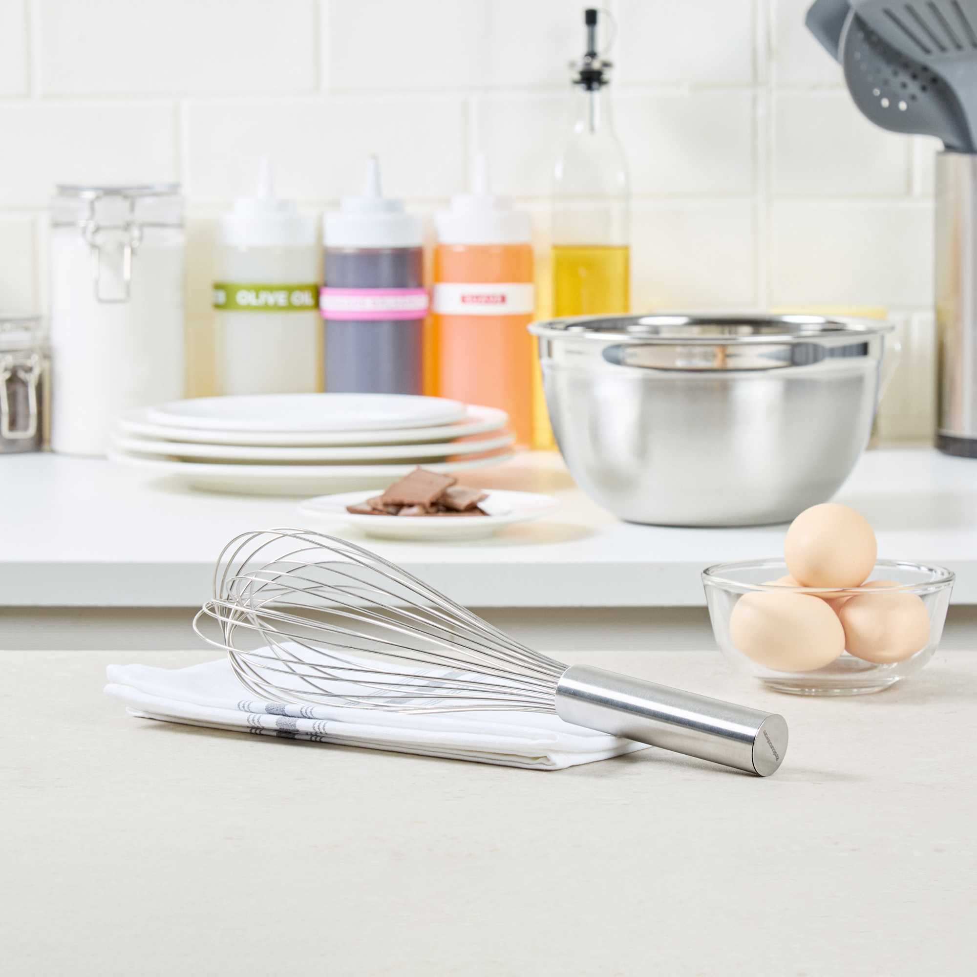 Met Lux Stainless Steel Piano Whisk - 12" - 1 count box