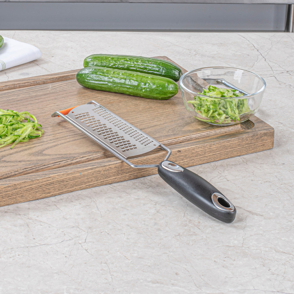 Met Lux Stainless Steel Fine Grater - with Plastic Handle - 12" - 1 count box