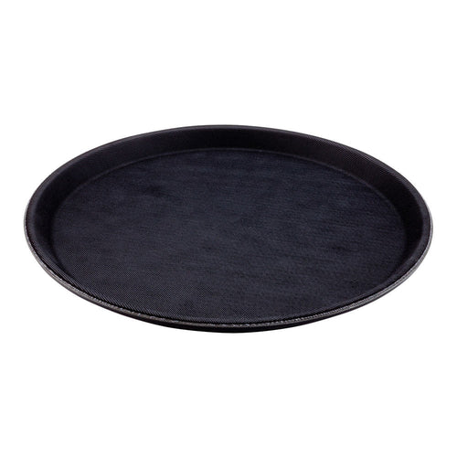 Bar Lux Round Black Serving Tray - Non-Slip - 11" - 1 count box