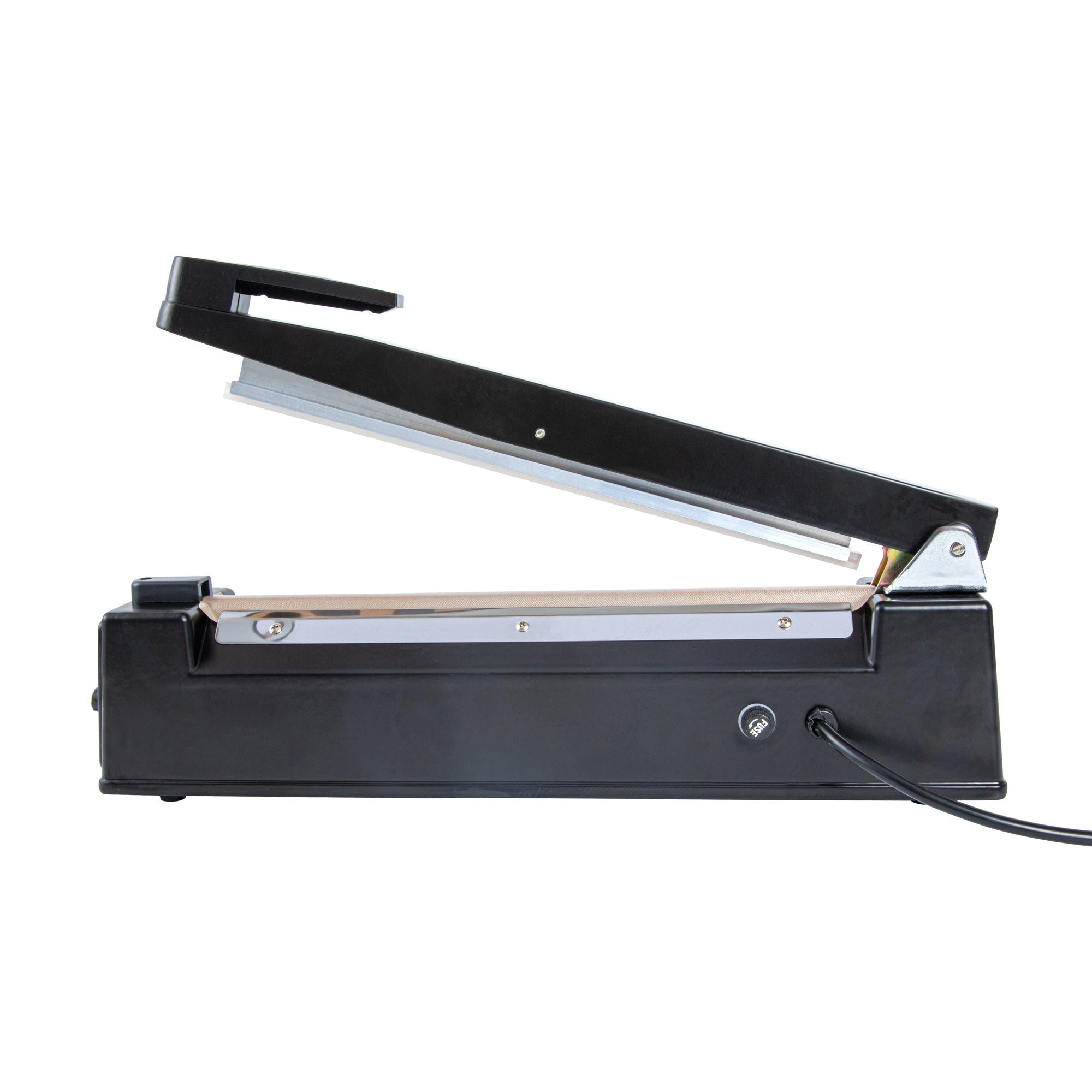 Fresh Hero Black Aluminum Hand Impulse Sealer - Industrial Grade, Food Safe - 17 3/4" x 3 1/4" x 10" - 1 count box