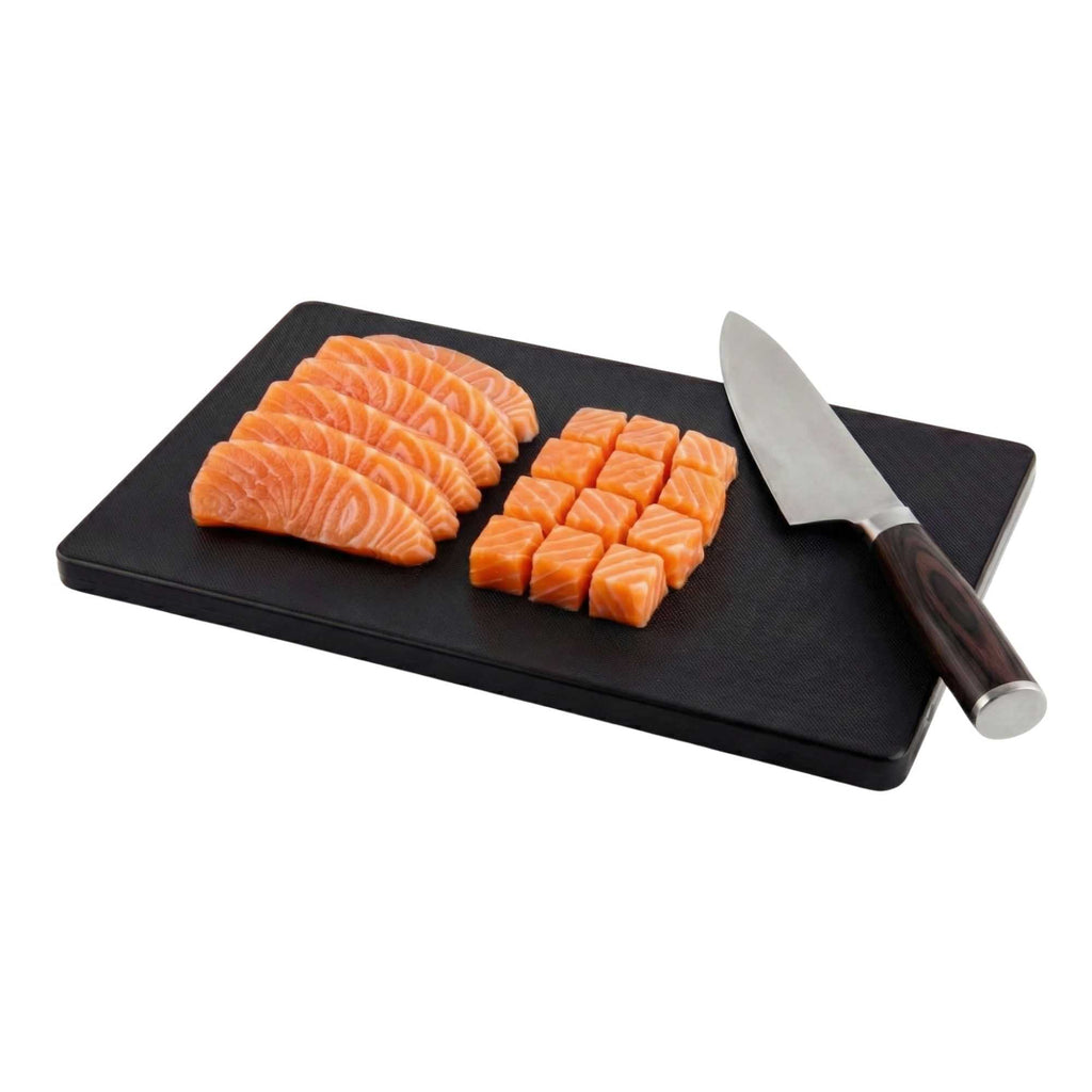 Bar Lux Black Plastic Cutting Board - Non-Slip, Professional Use - 6" x 9 3/4" - 1 count box