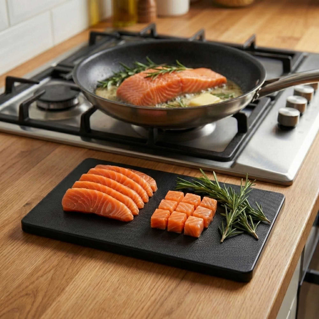 Bar Lux Black Plastic Cutting Board - Non-Slip, Professional Use - 6" x 9 3/4" - 1 count box