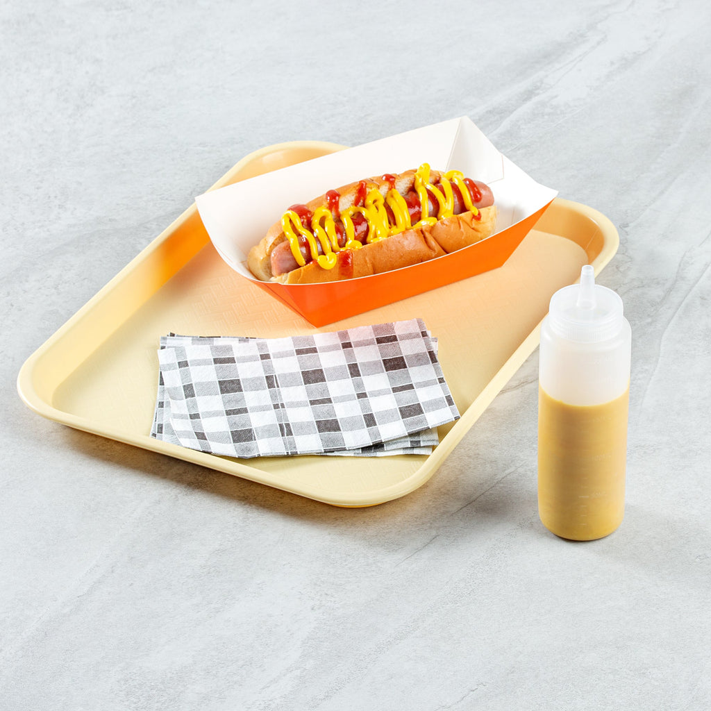 Sauce Tek 8 oz Clear Plastic Squeeze Bottle - Precision Tip - 2" x 2" x 7" - 1 count box