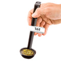 Voga 1 oz Black Plastic Sauce Ladle - 8 1/2" - 1 count box