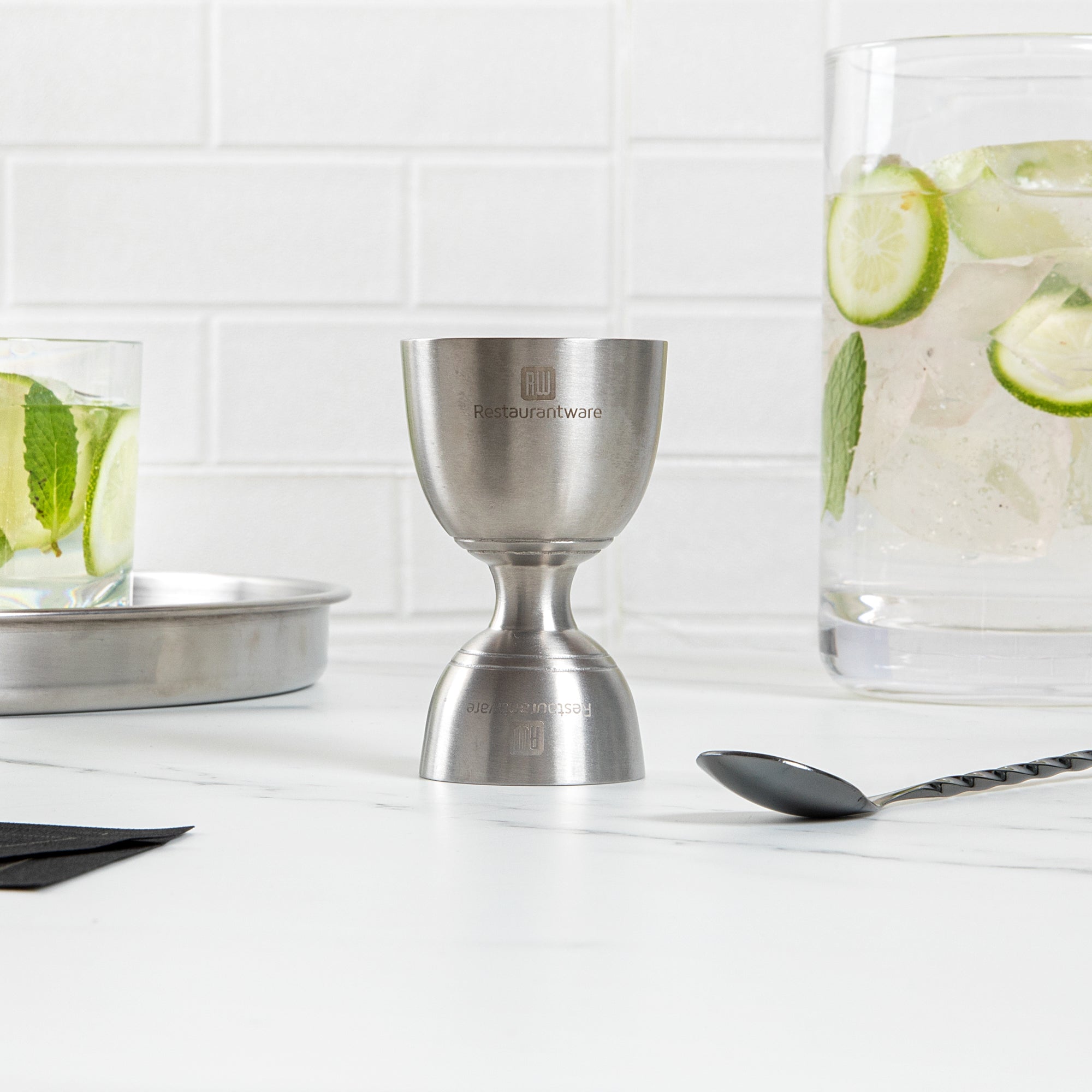 Bar Lux 1 oz / 2 oz Stainless Steel Jigger - Negroni - 1 count box