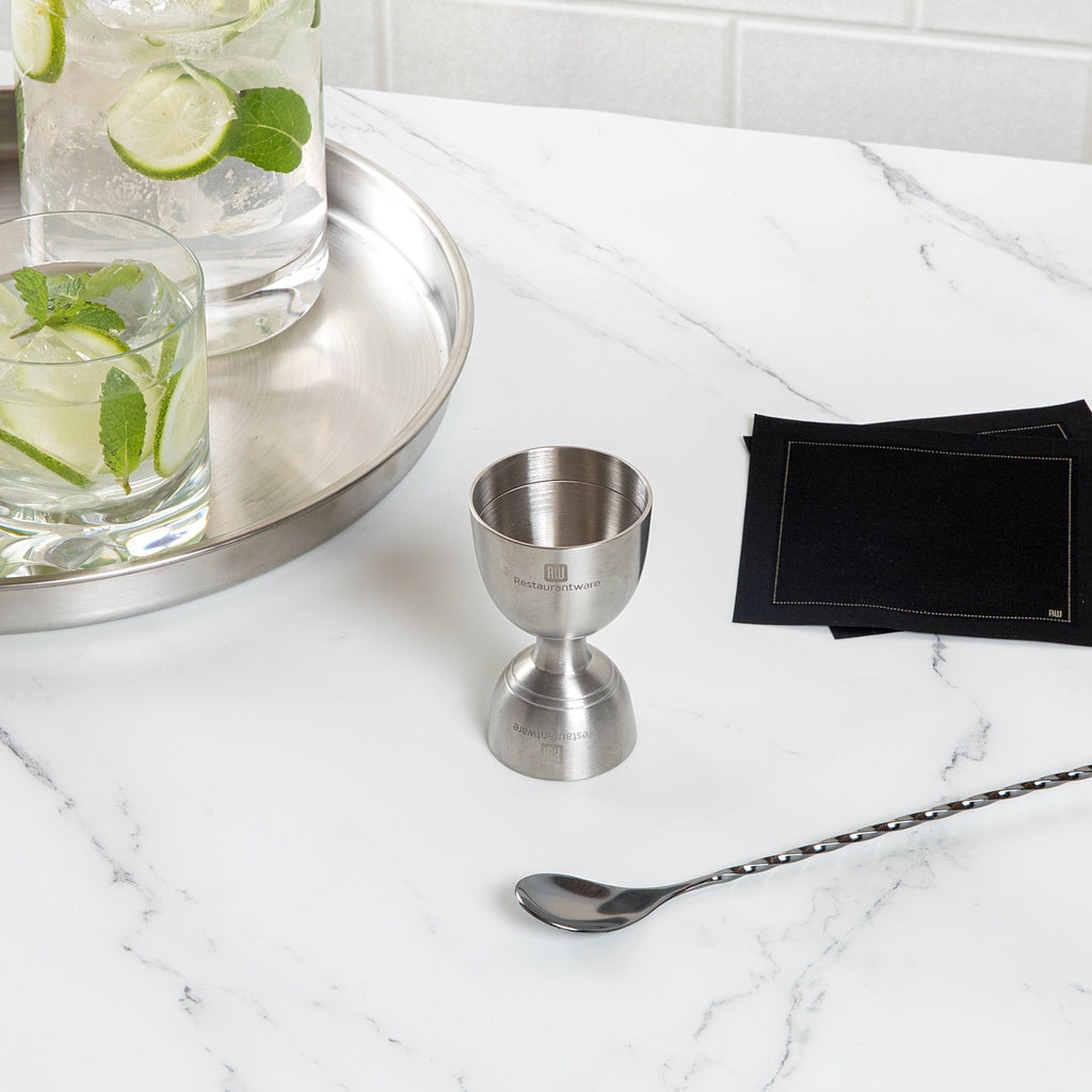 Bar Lux 1 oz / 2 oz Stainless Steel Jigger - Negroni - 1 count box