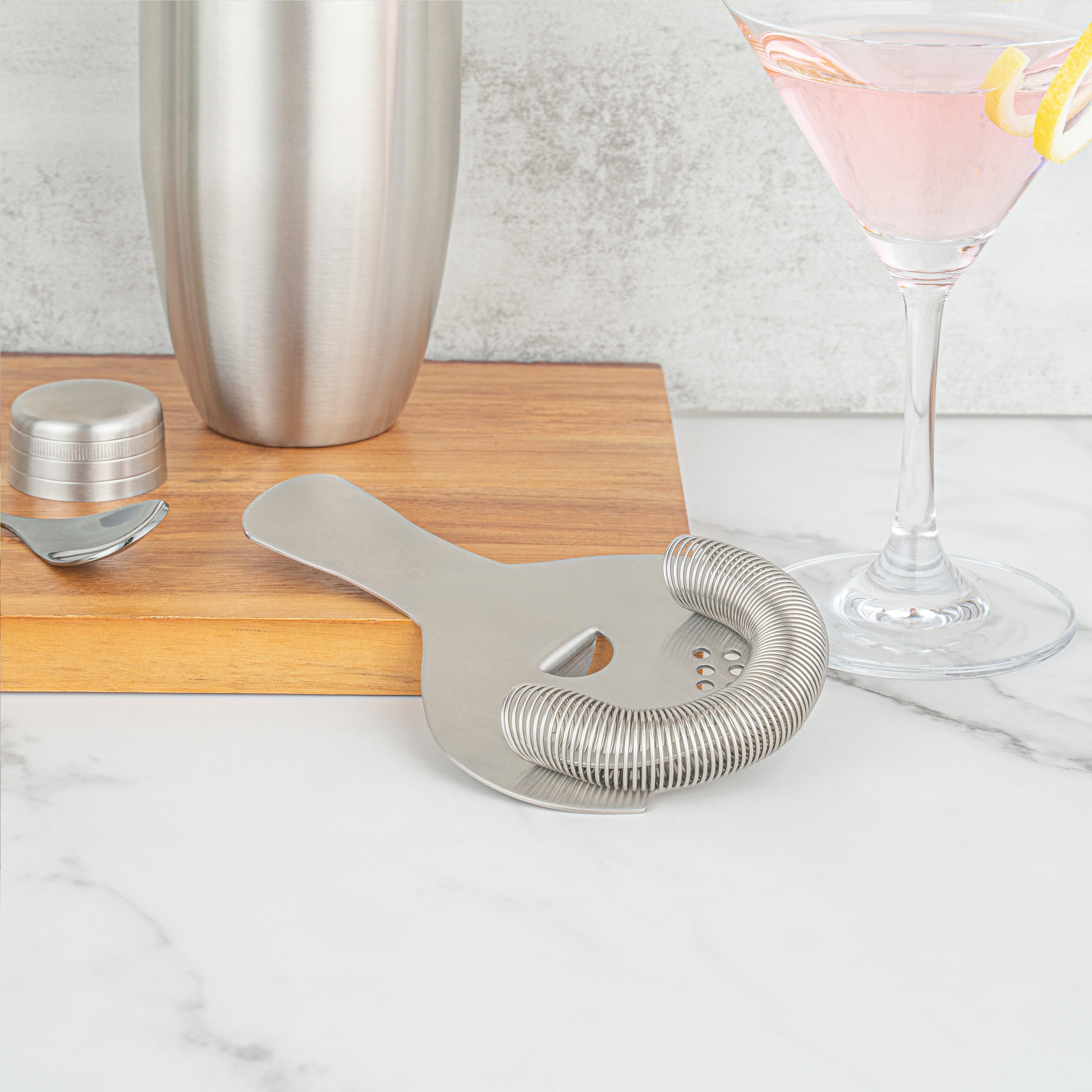Bar Lux Stainless Steel Hawthorne Strainer - 6" - 1 count box