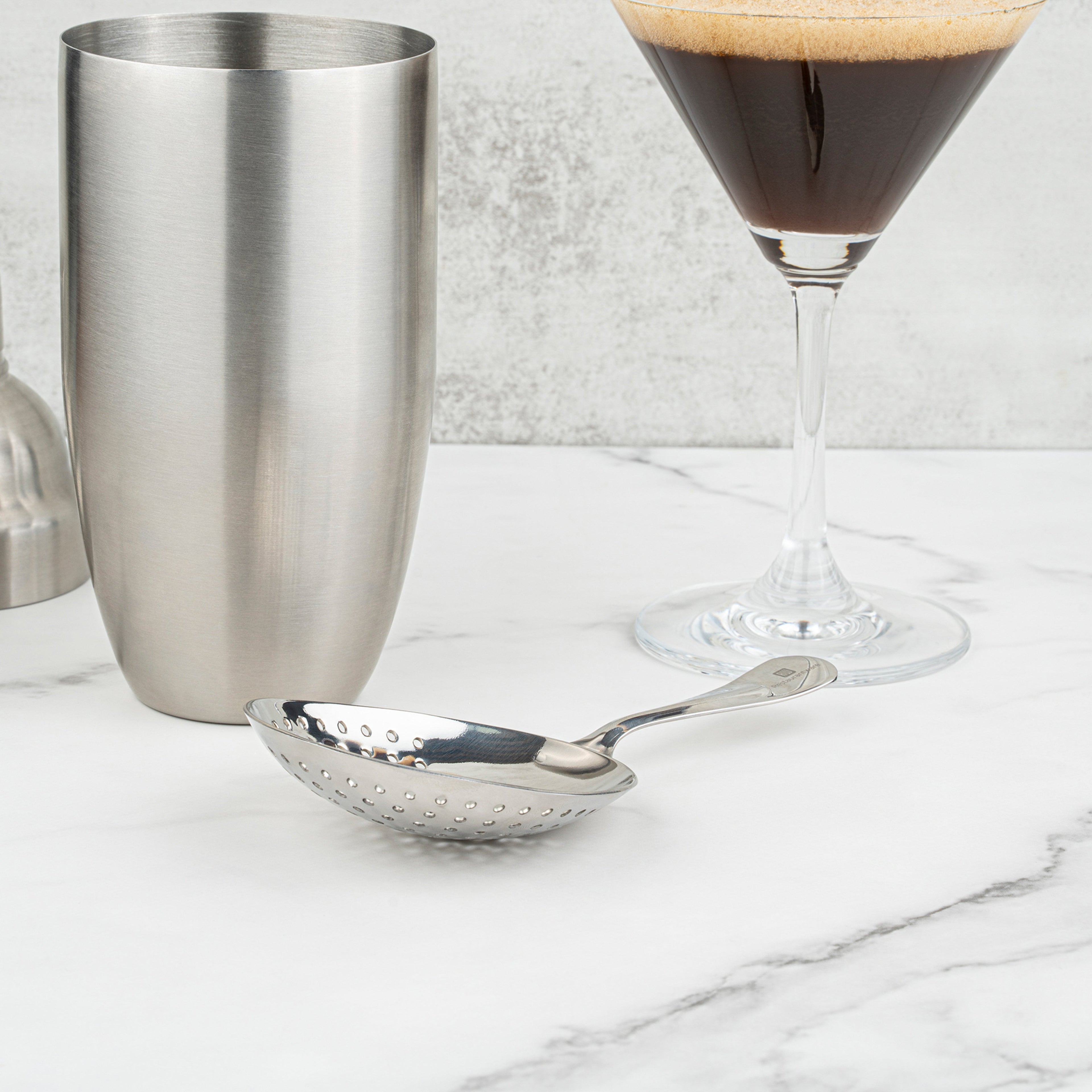 Bar Lux Stainless Steel Julep Strainer - Mirrored Finish - 6 1/2" - 1 count box