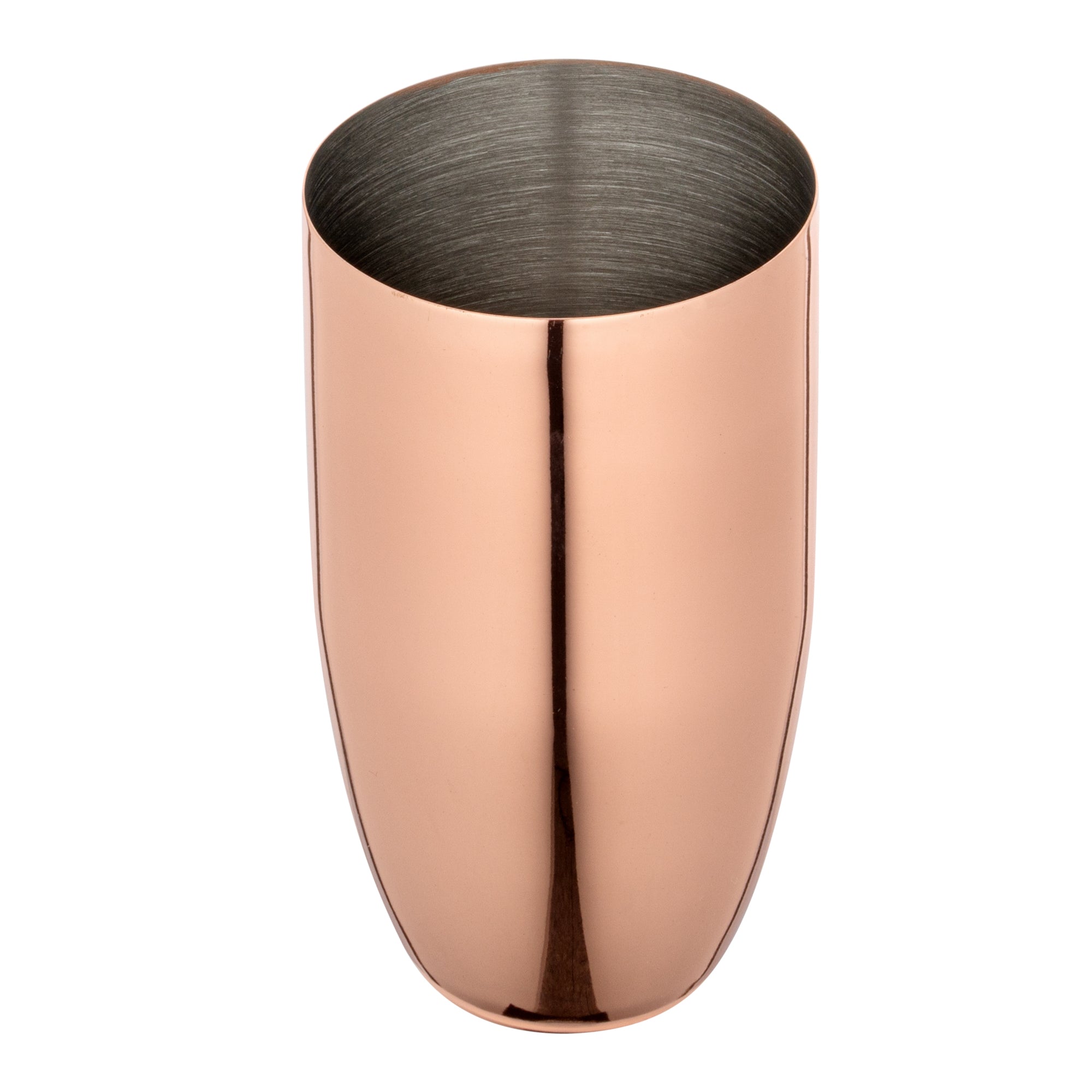 Bar Lux 24 oz Copper-Plated Stainless Steel Cobbler Shaker - 3 1/4" x 3 1/4" x 8 3/4" - 1 count box