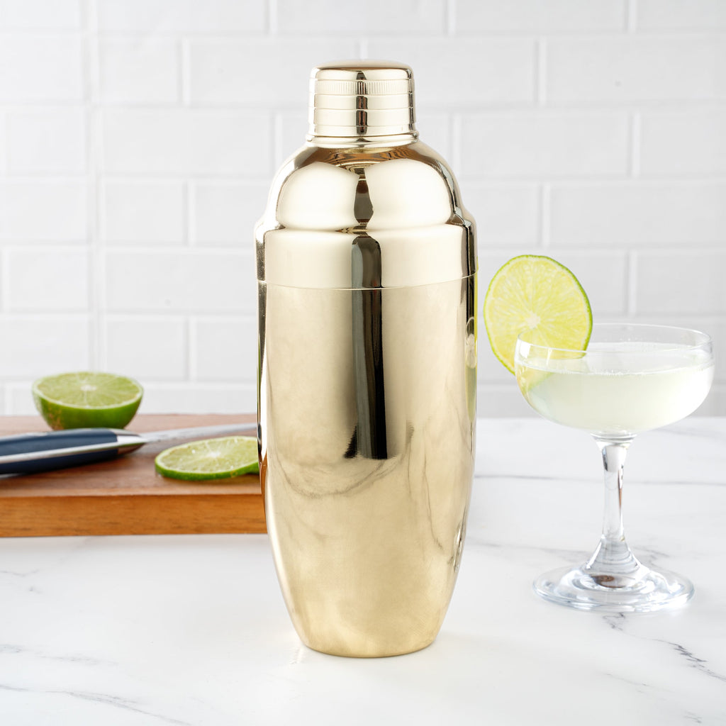 Bar Lux 24 oz Gold-Plated Stainless Steel Cobbler Shaker - 1 count box