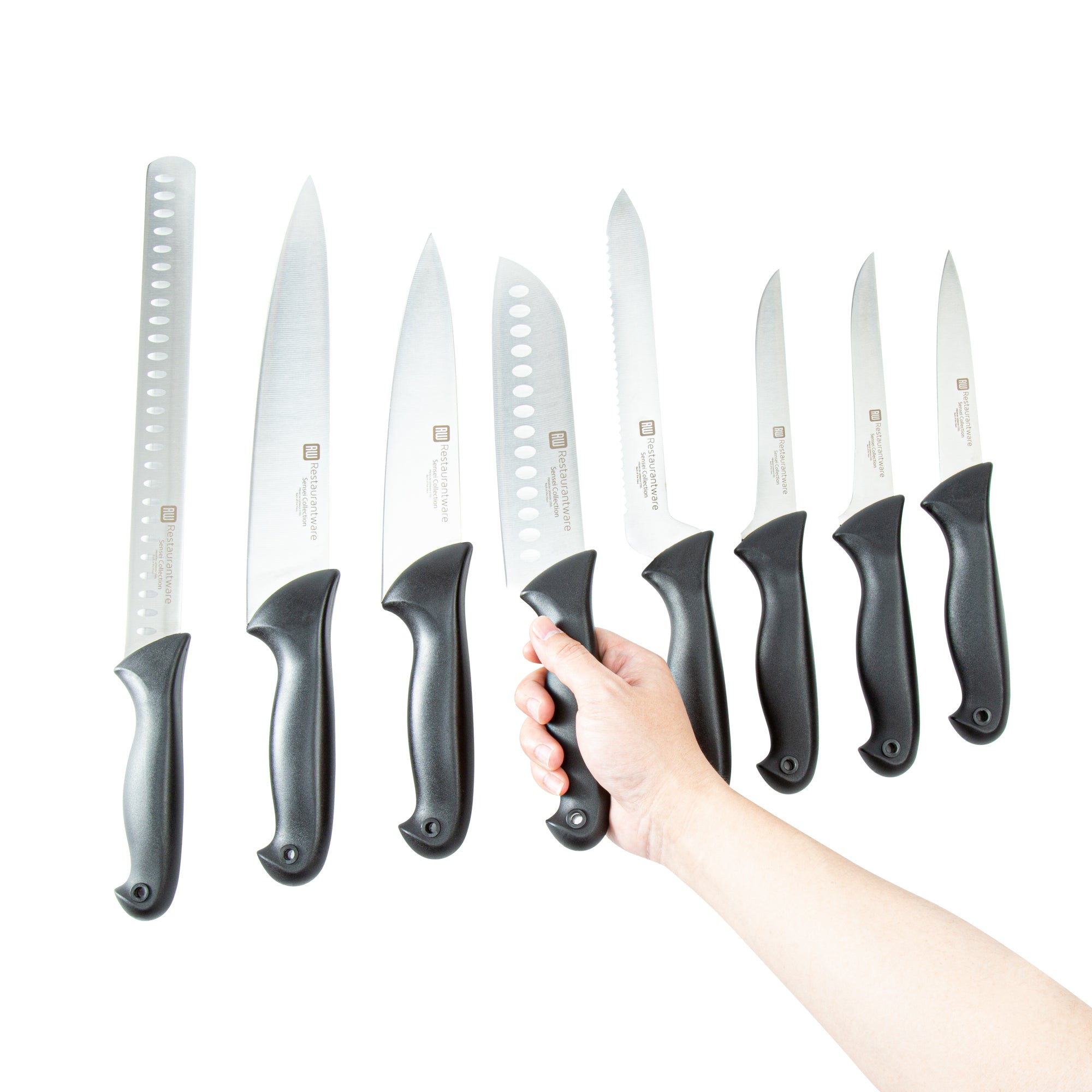 Sensei Back of the House German Steel 8-Piece Knife Set - HACCP Protection - 1 count box