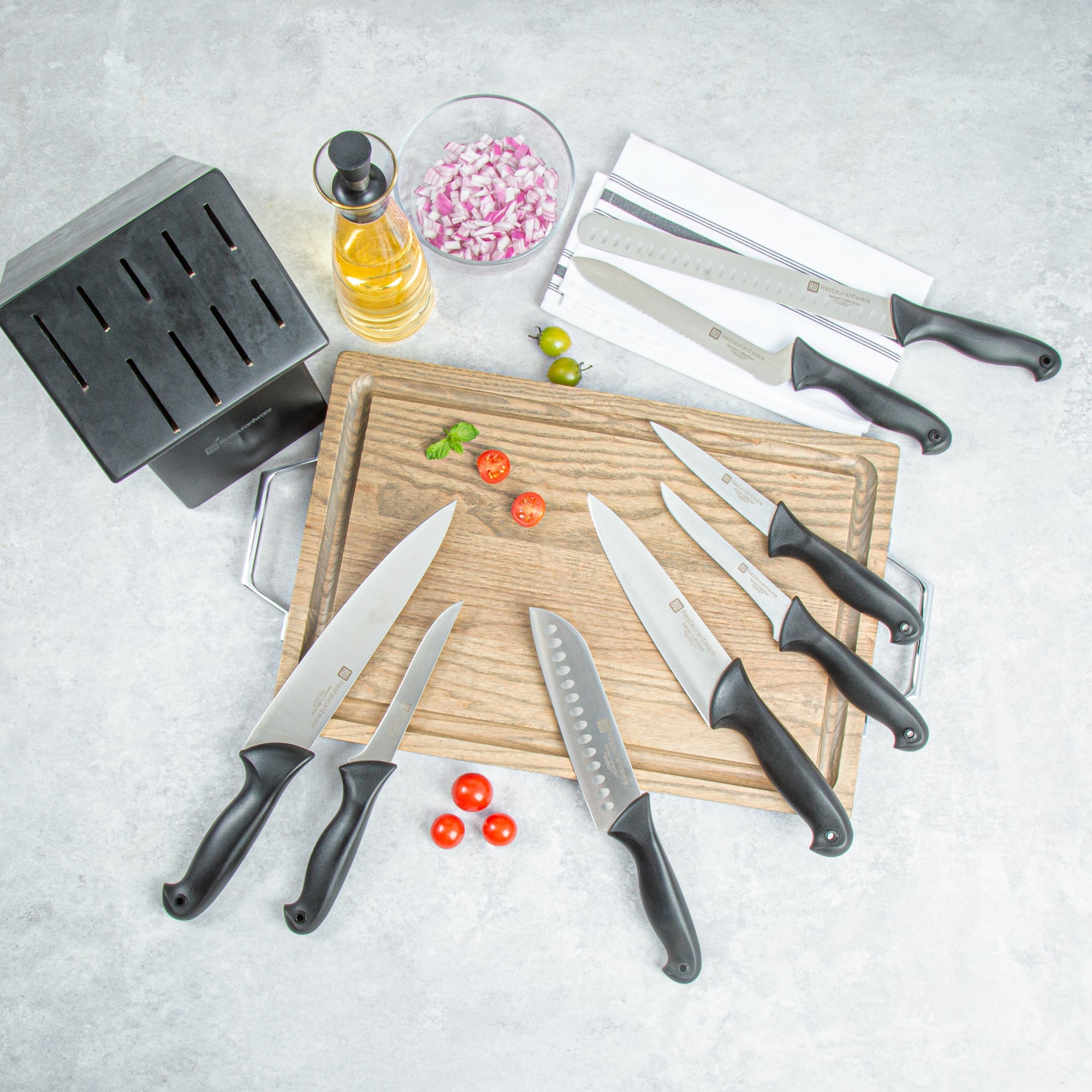 Sensei Back of the House German Steel 8-Piece Knife Set - HACCP Protection - 1 count box