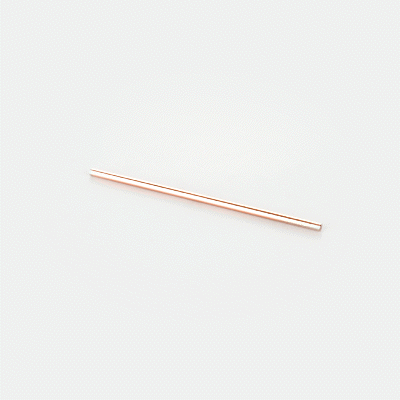Bar Lux Copper-Plated Stainless Steel Straw - 5" - 2 count box