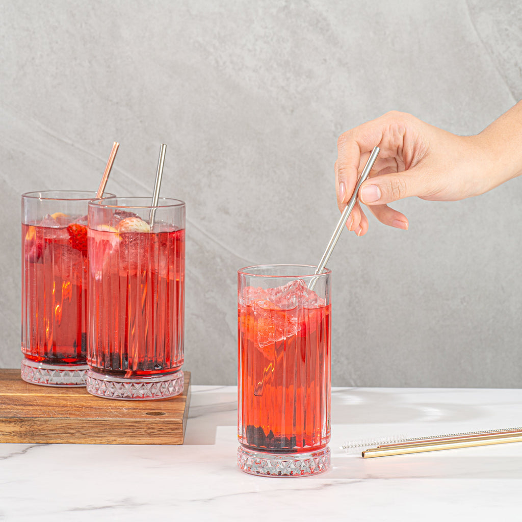 Bar Lux Stainless Steel Straw - 7 1/2" - 2 count box