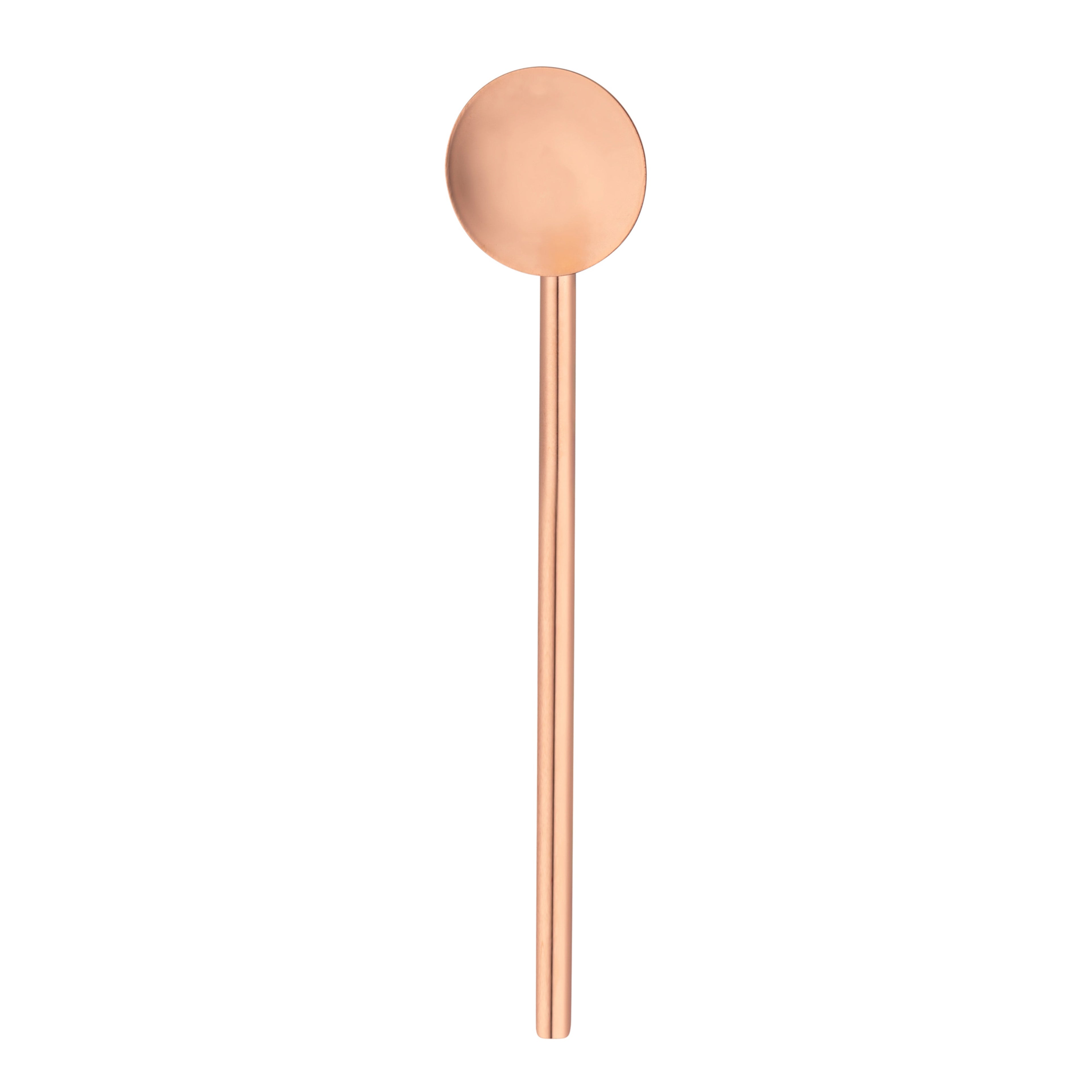 Bar Lux Copper-Plated Stainless Steel Julep Spoon Straw - 5" - 2 count box