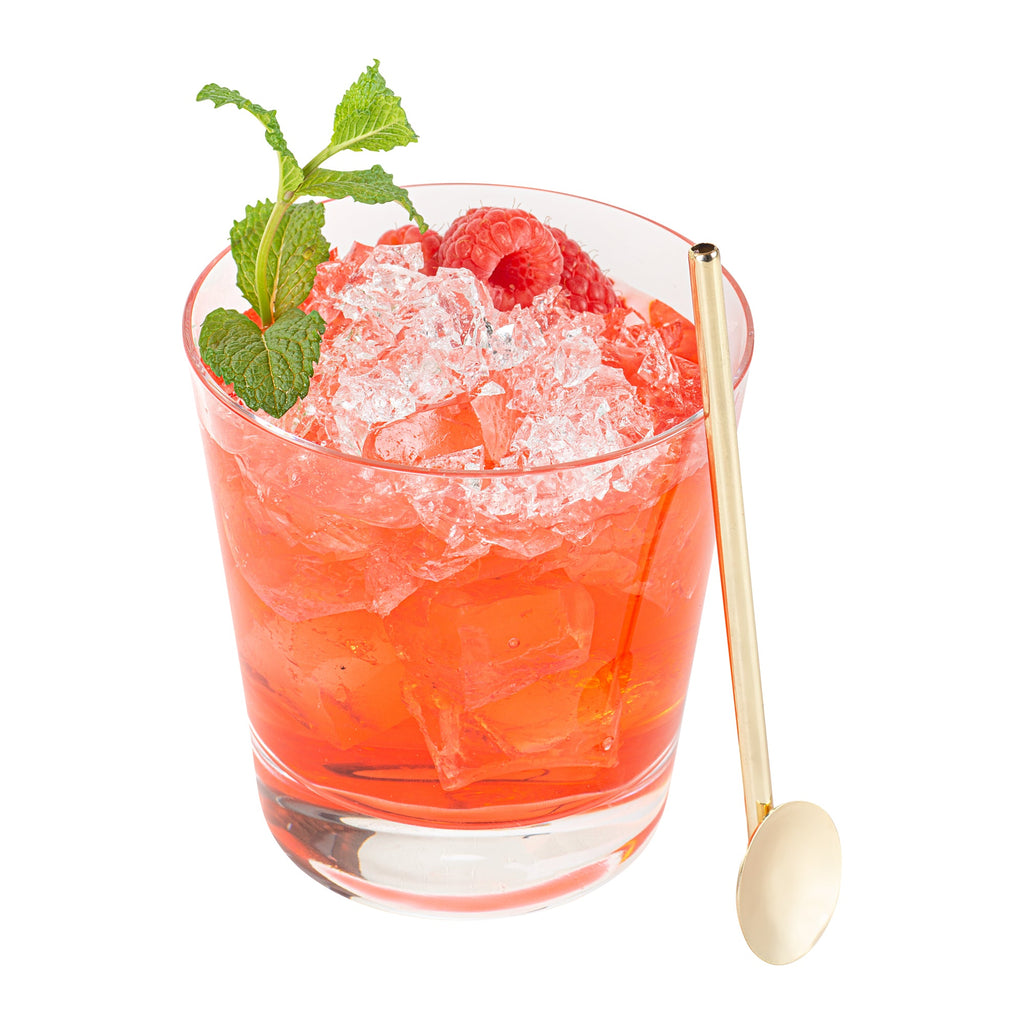 Bar Lux Gold-Plated Stainless Steel Julep Spoon Straw - 5" - 2 count box