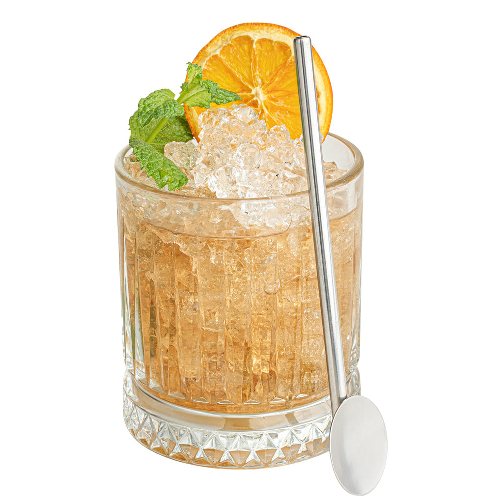 Bar Lux Stainless Steel Julep Spoon Straw - 5" - 2 count box