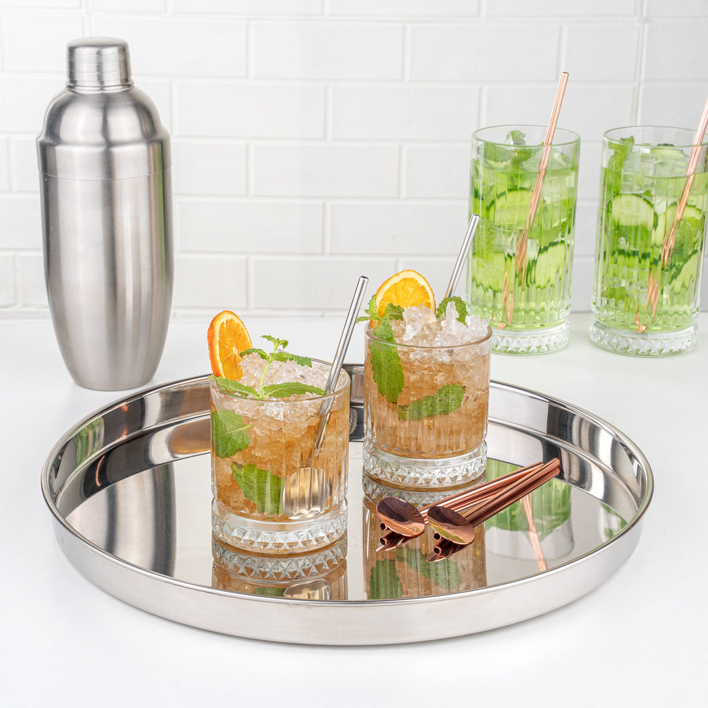 Bar Lux Stainless Steel Julep Spoon Straw - 5" - 2 count box