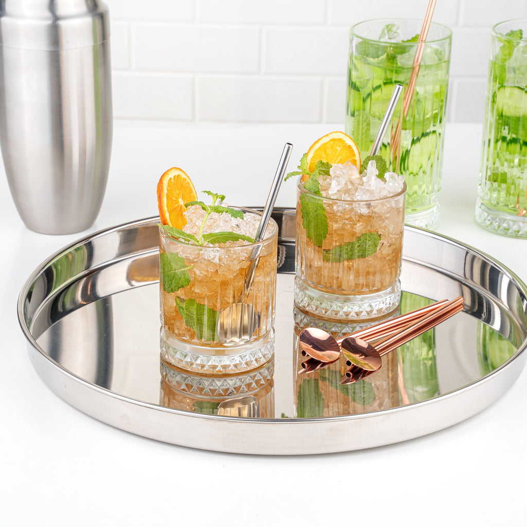 Bar Lux Stainless Steel Julep Spoon Straw - 5" - 2 count box