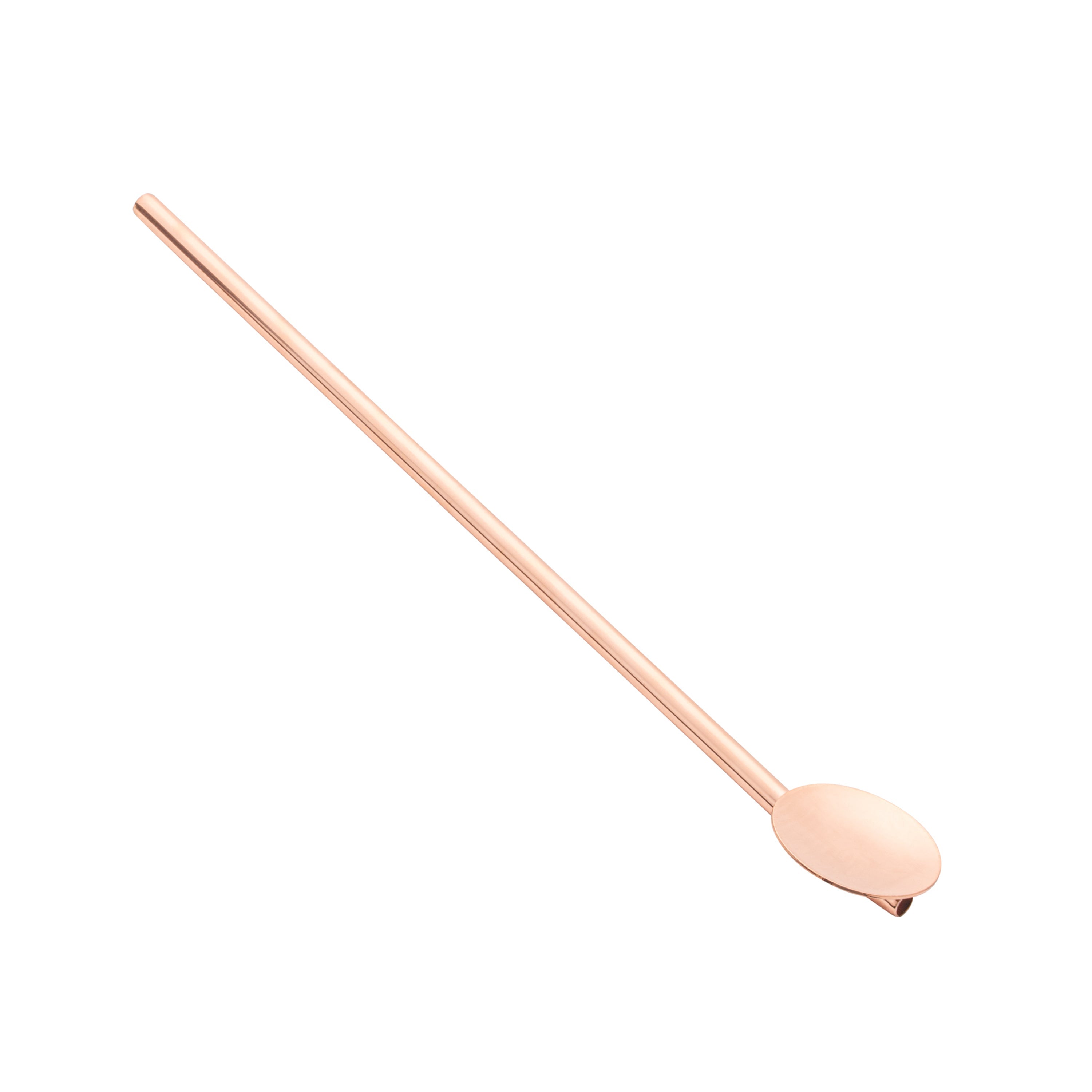 Bar Lux Copper-Plated Stainless Steel Julep Spoon Straw - 7 1/2" - 2 count box