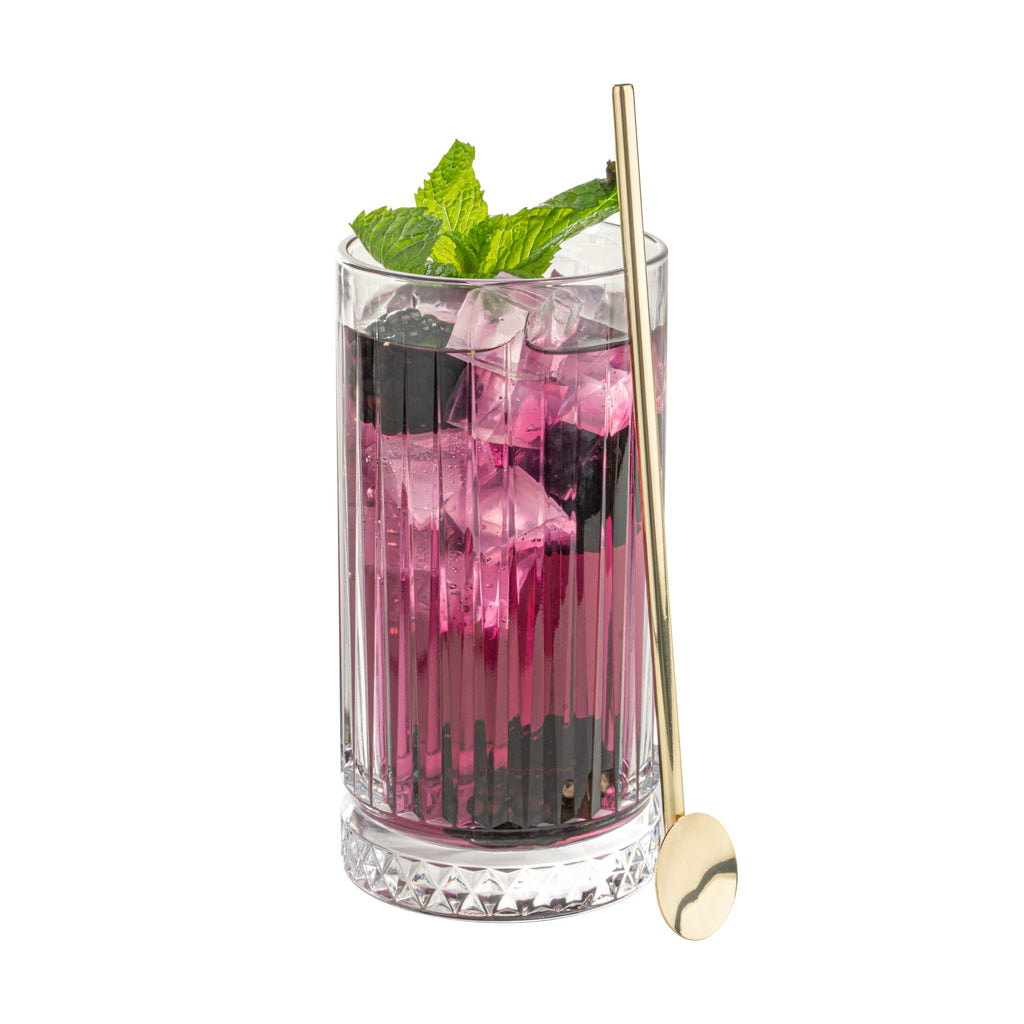 Bar Lux Gold-Plated Stainless Steel Julep Spoon Straw - 7 1/2" - 2 count box
