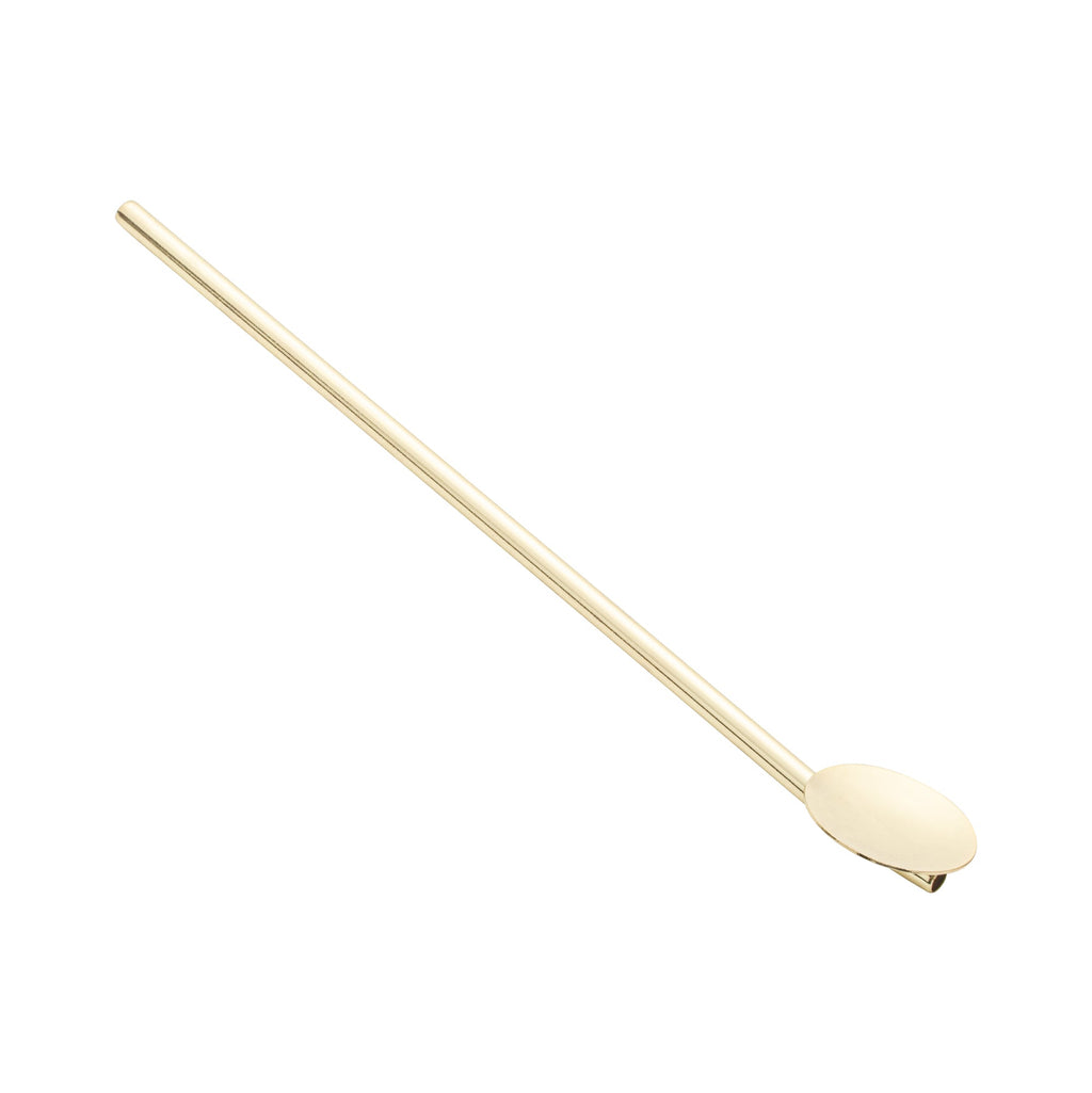 Bar Lux Gold-Plated Stainless Steel Julep Spoon Straw - 7 1/2" - 2 count box