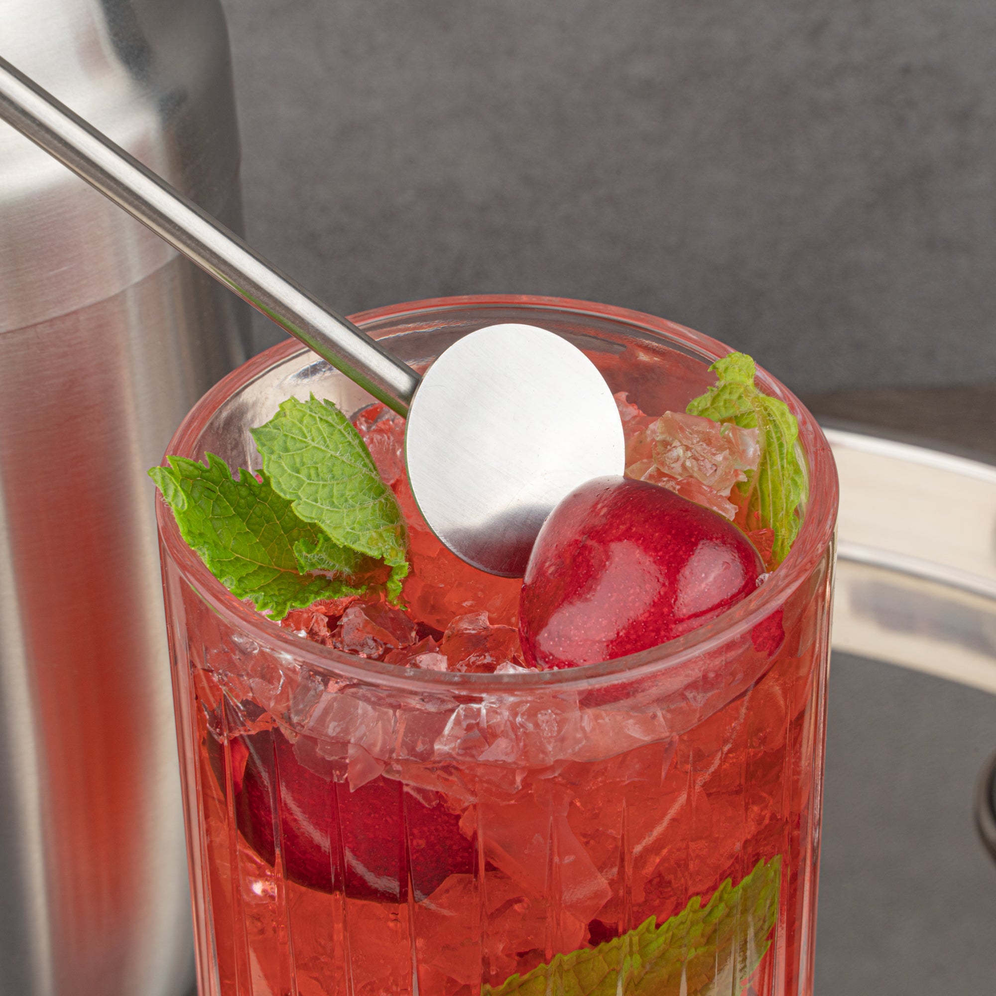 Bar Lux Stainless Steel Julep Spoon Straw - 7 1/2" - 2 count box
