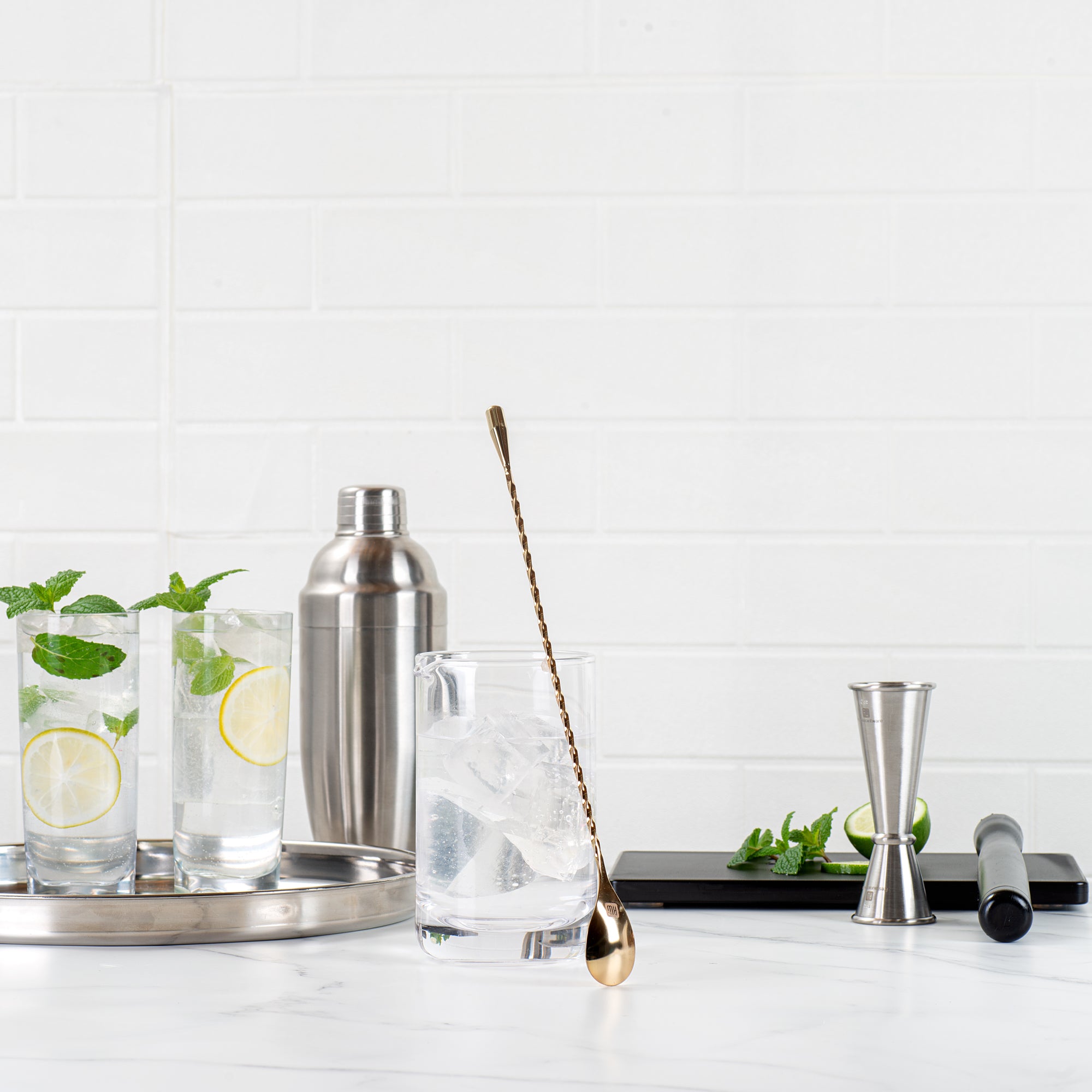 Bar Lux Gold-Plated Stainless Steel Belicoso Barspoon - 12" - 1 count box