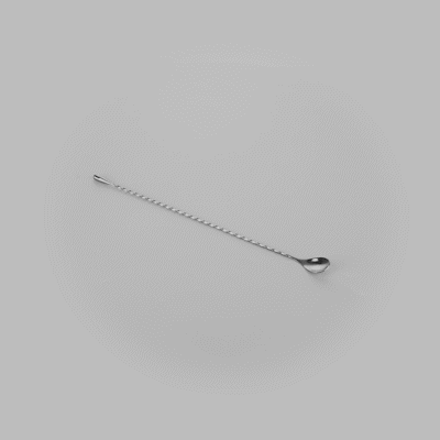 Bar Lux Black-Plated Stainless Steel Belicoso Barspoon - 16" - 1 count box