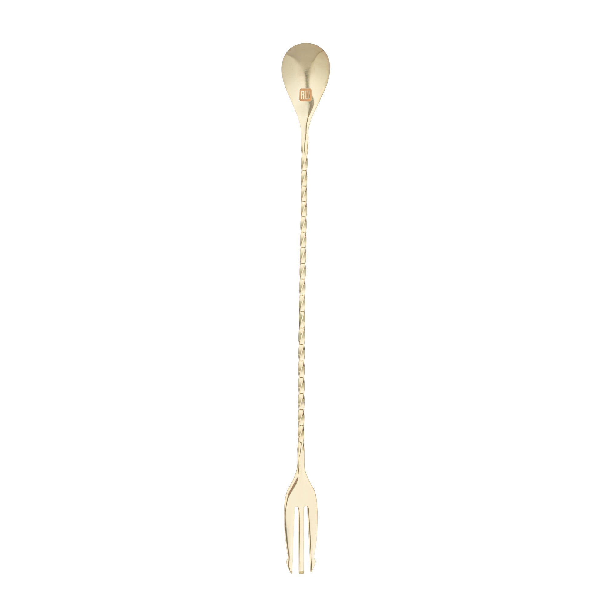 Bar Lux Gold-Plated Stainless Steel Trident Barspoon - 12" - 1 count box