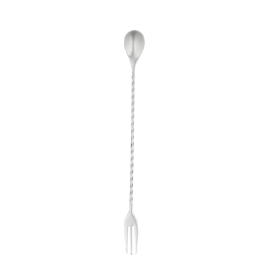 Bar Lux Stainless Steel Trident Barspoon - 12" - 1 count box