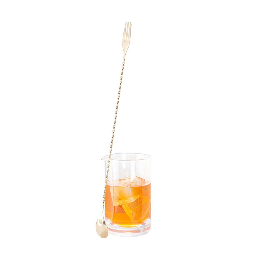 Bar Lux Gold-Plated Stainless Steel Trident Barspoon - 16" - 1 count box