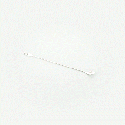Bar Lux Stainless Steel Trident Barspoon - 16" x 1 1/4" x 1/2" - 1 count box