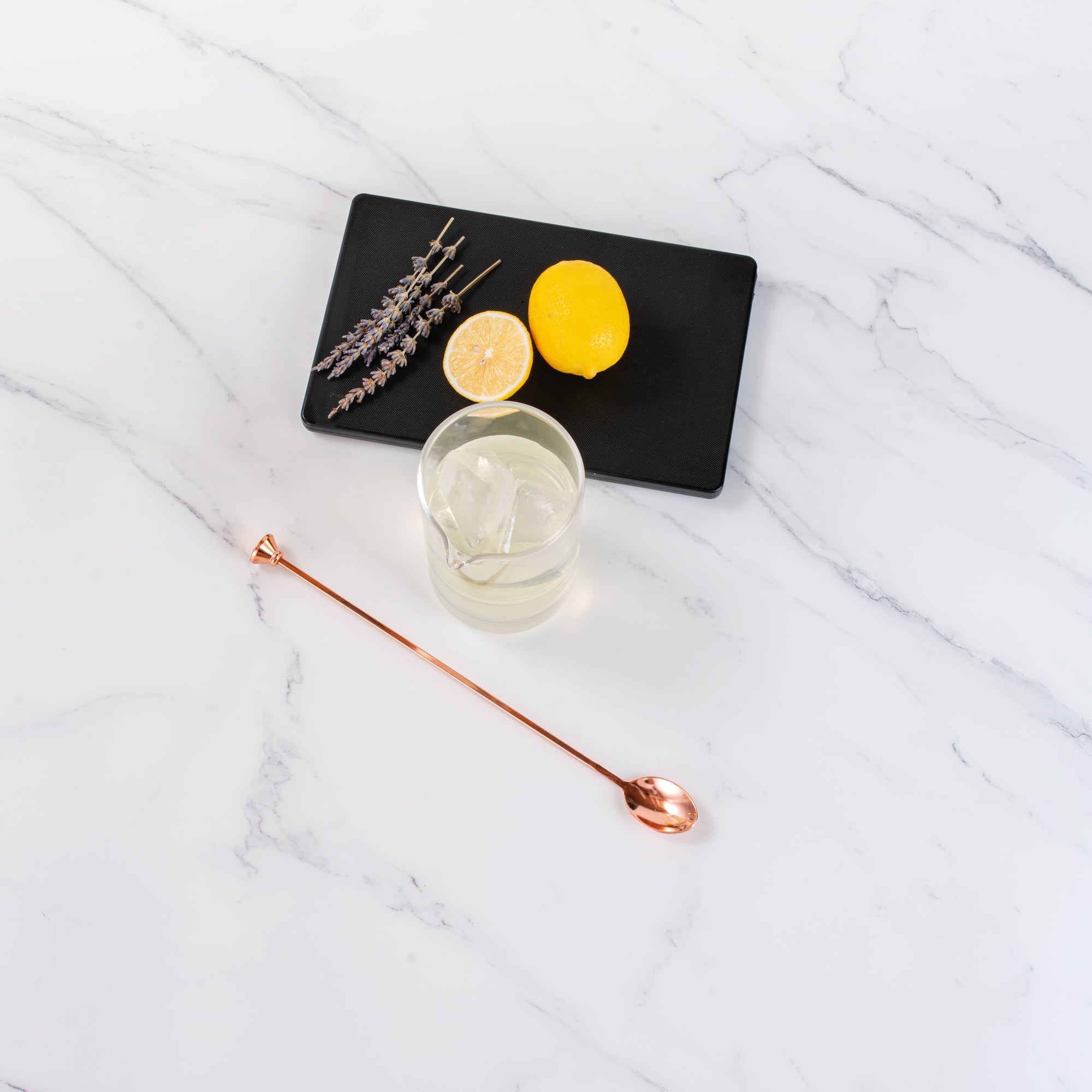 Bar Lux Copper-Plated Stainless Steel Muddler Barspoon - 12" x 1 1/4" x 3/4" - 1 count box