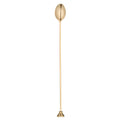 Bar Lux Gold-Plated Stainless Steel Muddler Barspoon - 12" x 1 1/4" x 3/4" - 1 count box