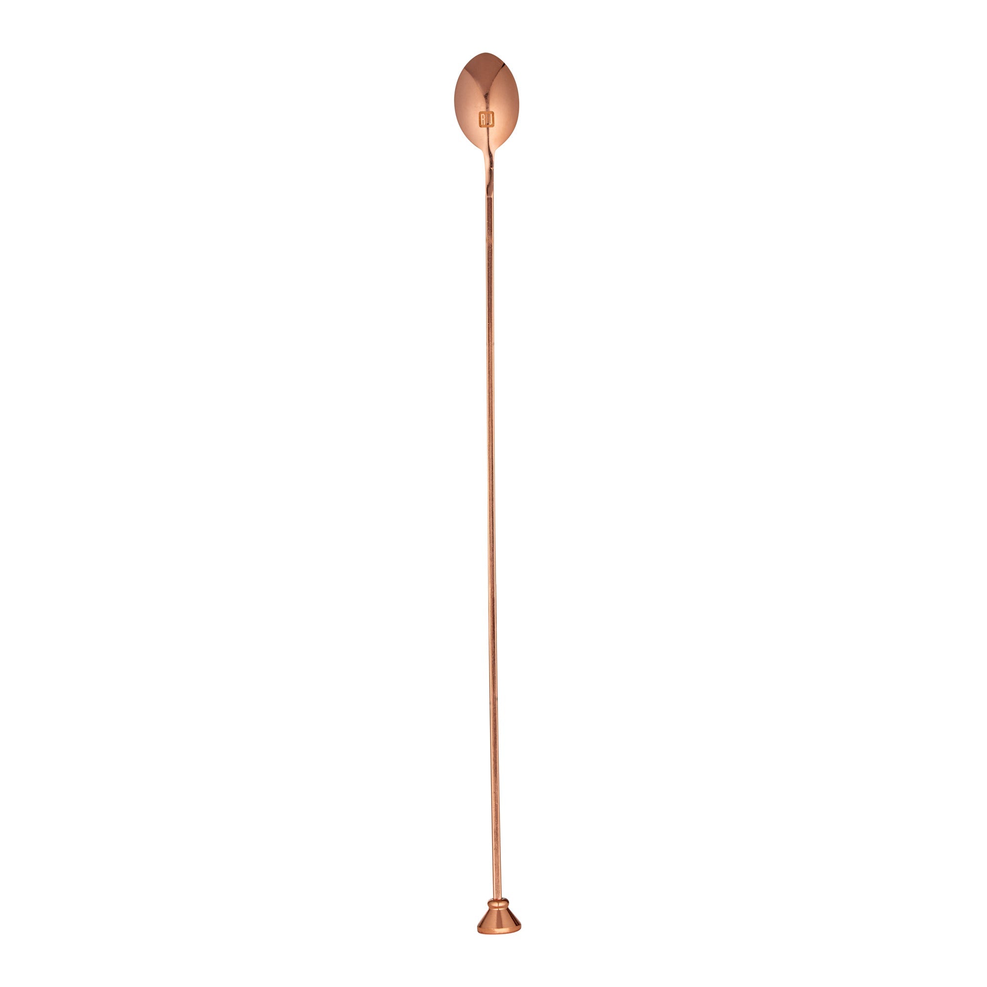 Bar Lux Copper-Plated Stainless Steel Muddler Barspoon - 16" x 1 1/4" x 3/4" - 1 count box