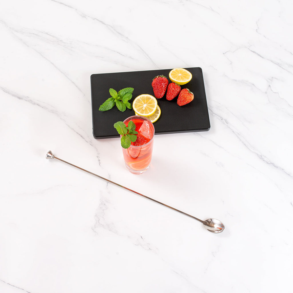 Bar Lux Stainless Steel Muddler Barspoon - 16" x 1 1/4" x 3/4" - 1 count box