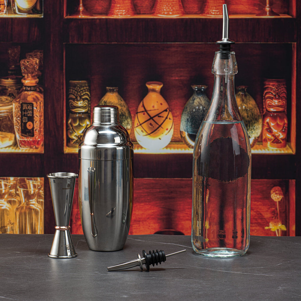 Bar Lux Stainless Steel Speed Pourer - 4 1/4" x 1 1/4" x 1 1/4" - 4 count box