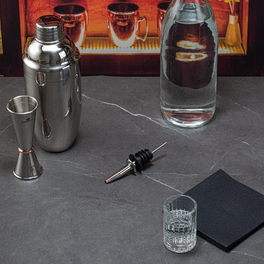 Bar Lux Stainless Steel Speed Pourer - 4 1/4" x 1 1/4" x 1 1/4" - 4 count box