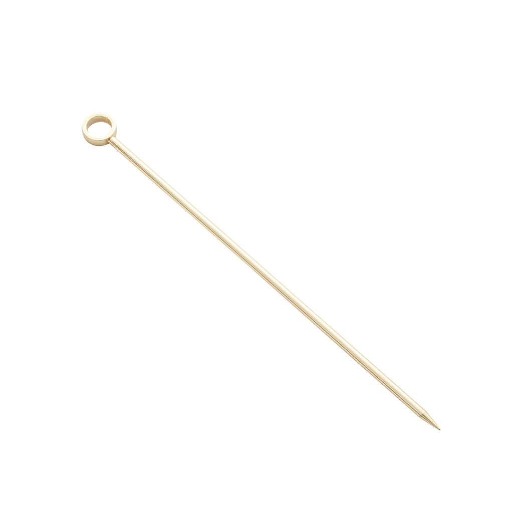 Bar Lux Gold-Plated Stainless Steel Cocktail Pick - 4 1/2" - 10 count box