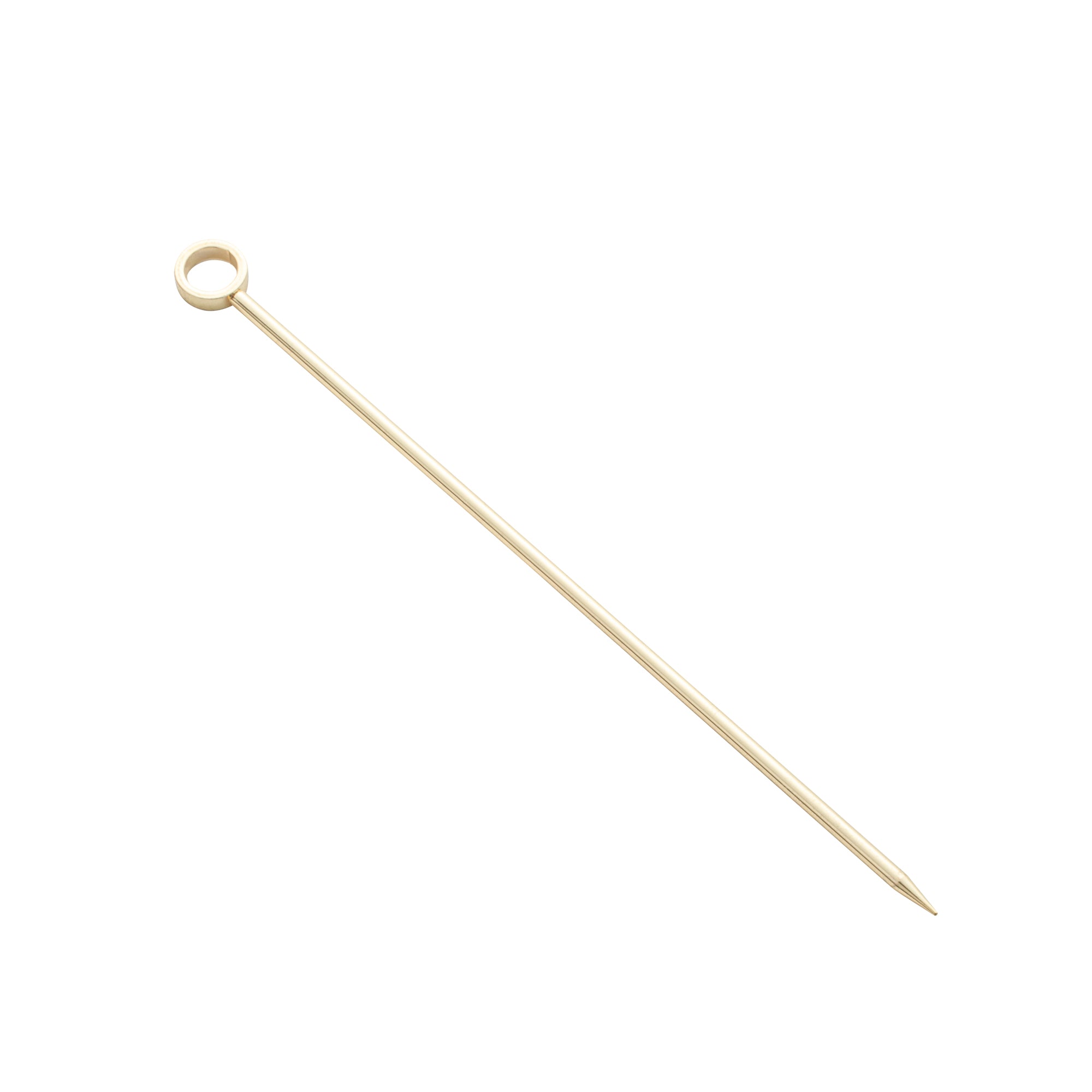 Bar Lux Gold-Plated Stainless Steel Cocktail Pick - 4 1/2" - 10 count box