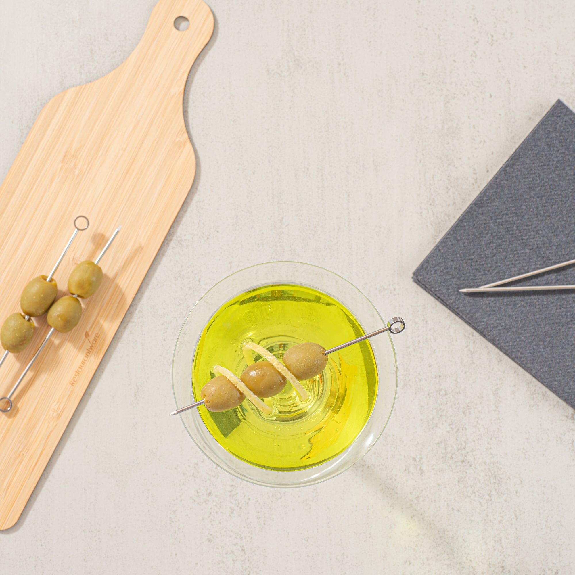 Bar Lux Stainless Steel Cocktail Pick - 4 1/2" - 10 count box