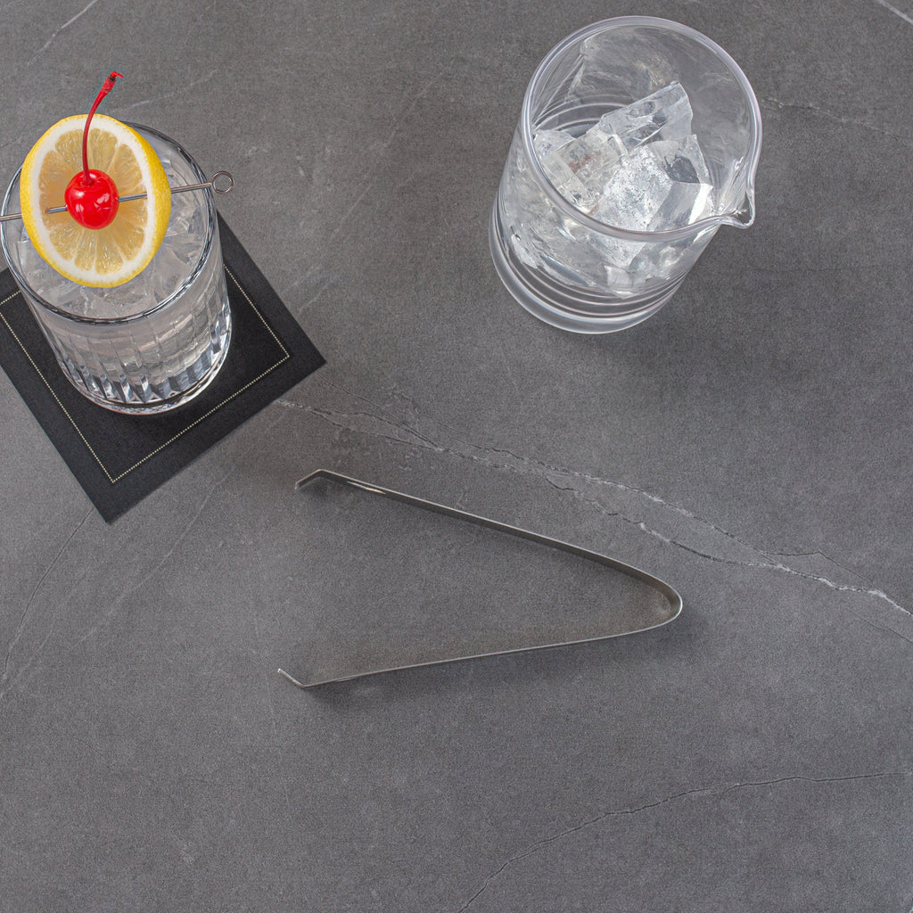 Bar Lux Stainless Steel Ice Tongs - 6 1/4" x 2 1/2" x 3/4" - 1 count box