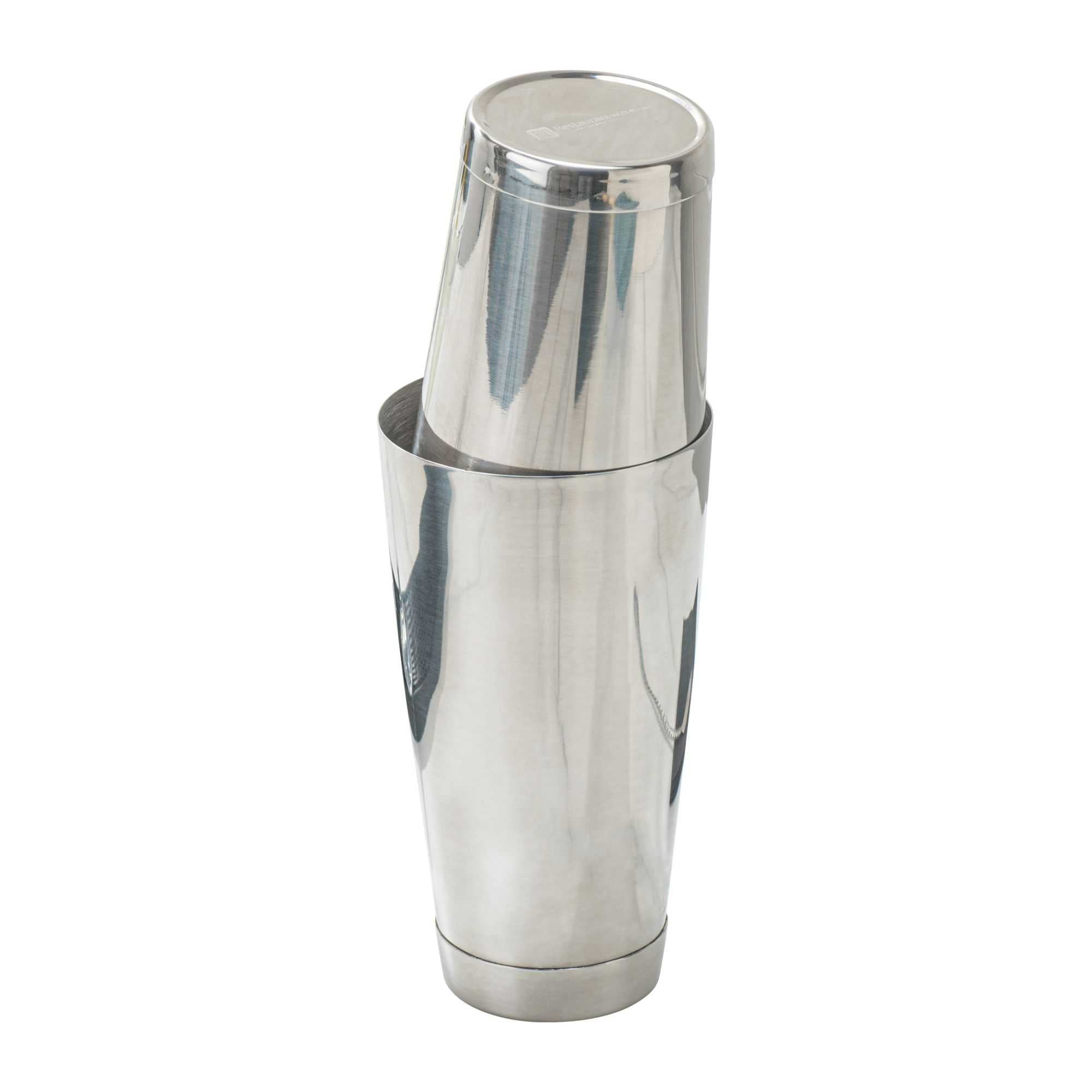 Bar Lux 16 oz Stainless Steel Cocktail Shaker Tin - Weighted, Mirrored Finish - 3 1/4" x 3 1/4" x 4" - 1 count box